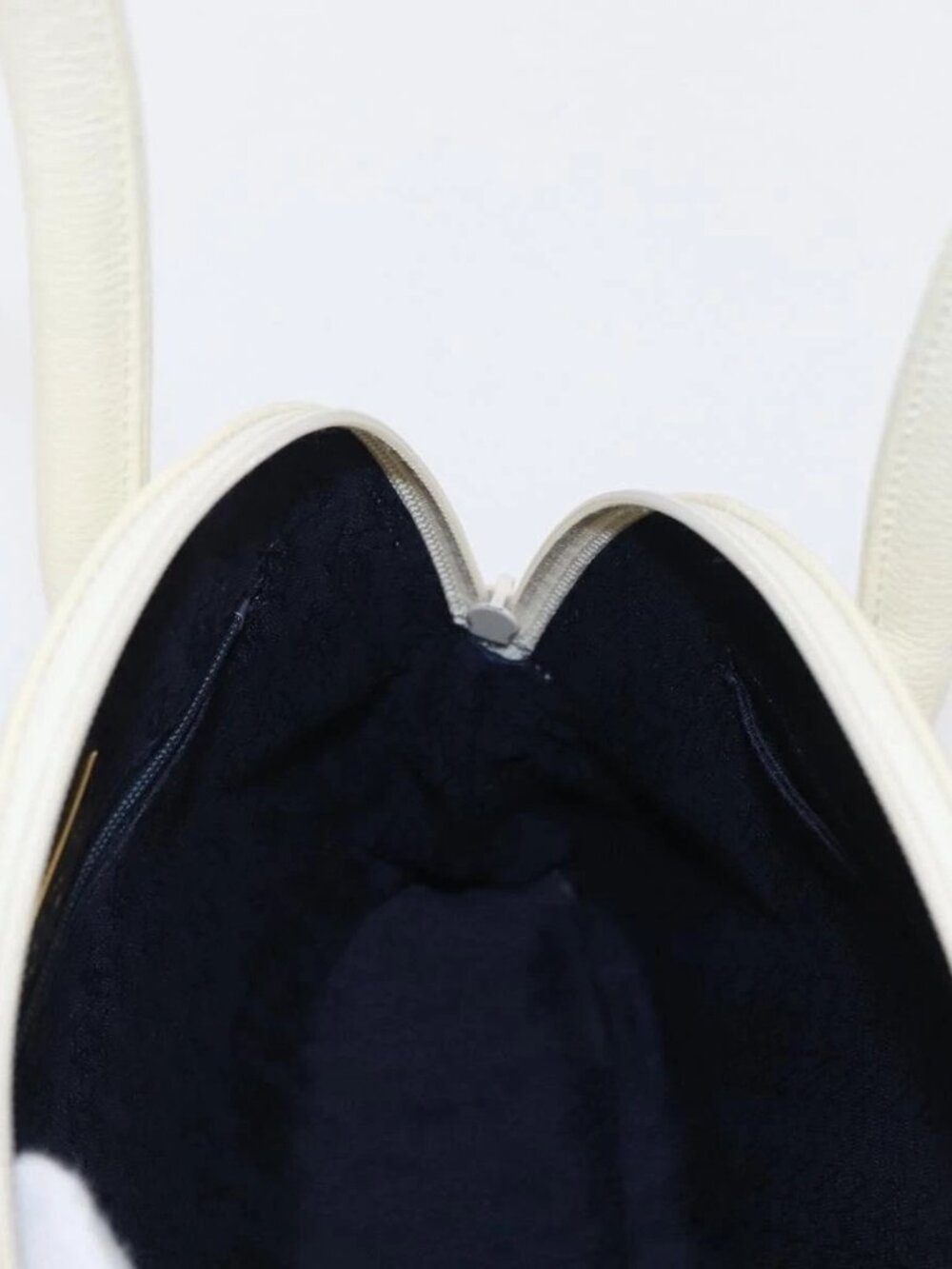 SAINT LAURENT Hand Bag Leather White Auth 169261V - Picture 12 of 16
